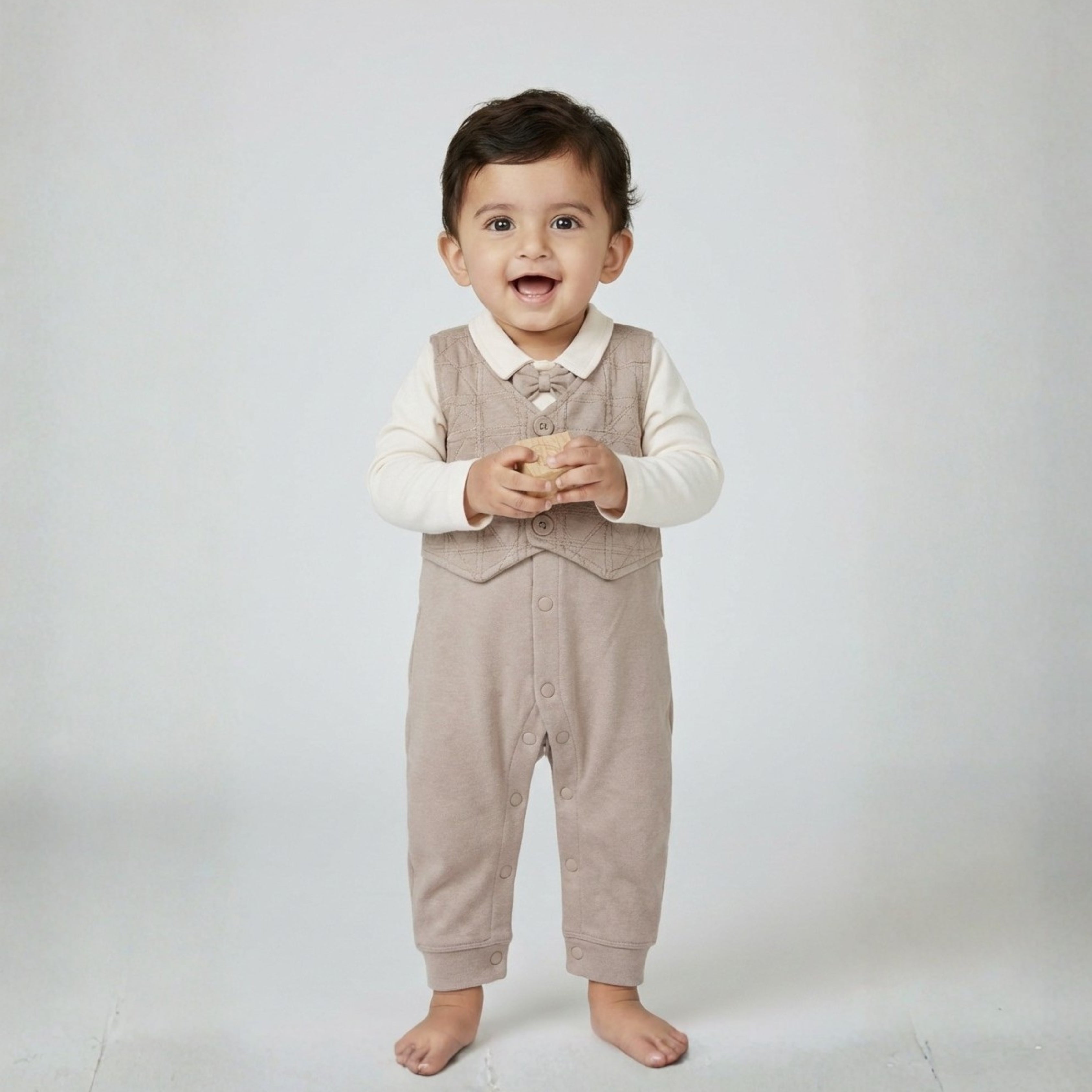 Beige Vest Romper