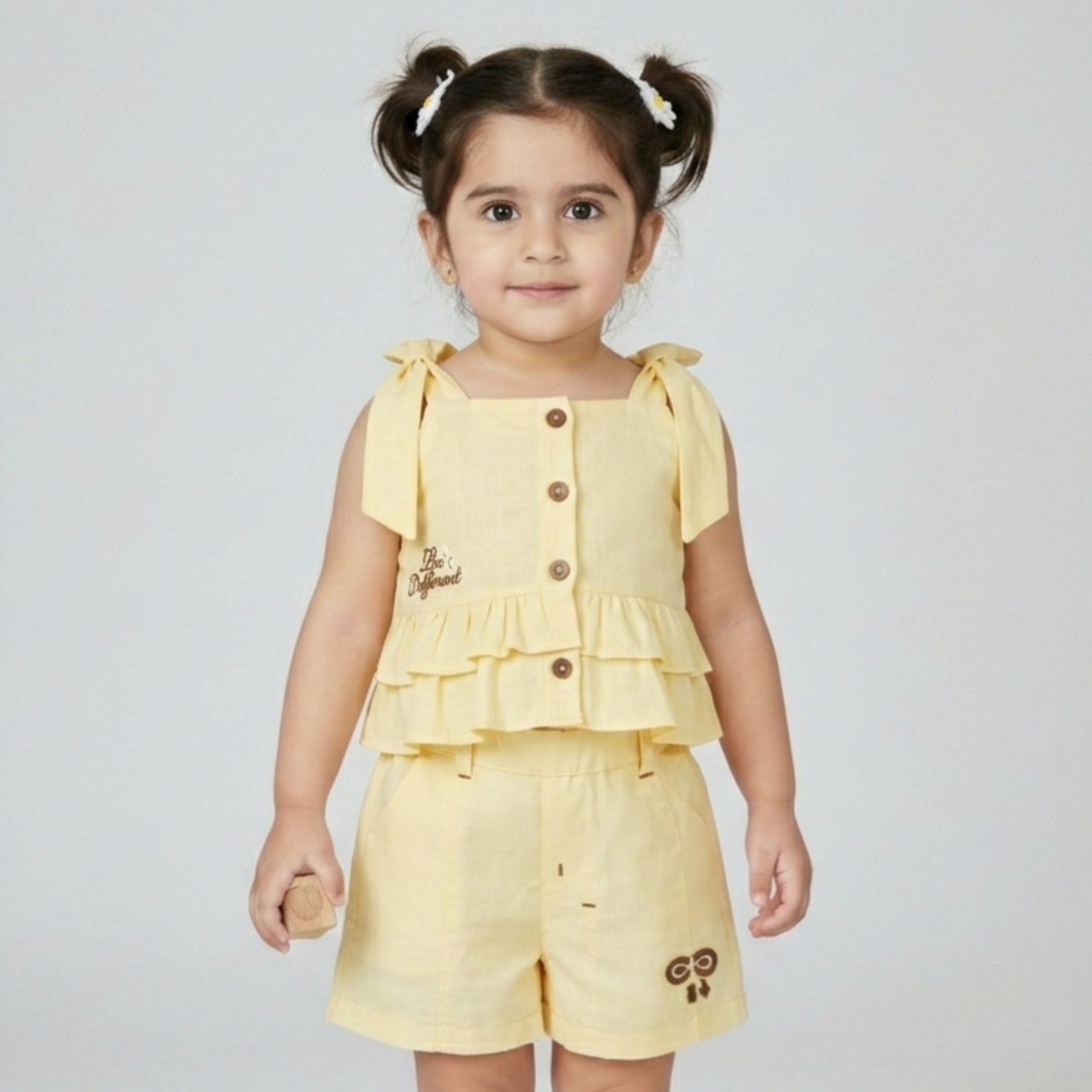 Butter Yellow Sleeve Bow Set