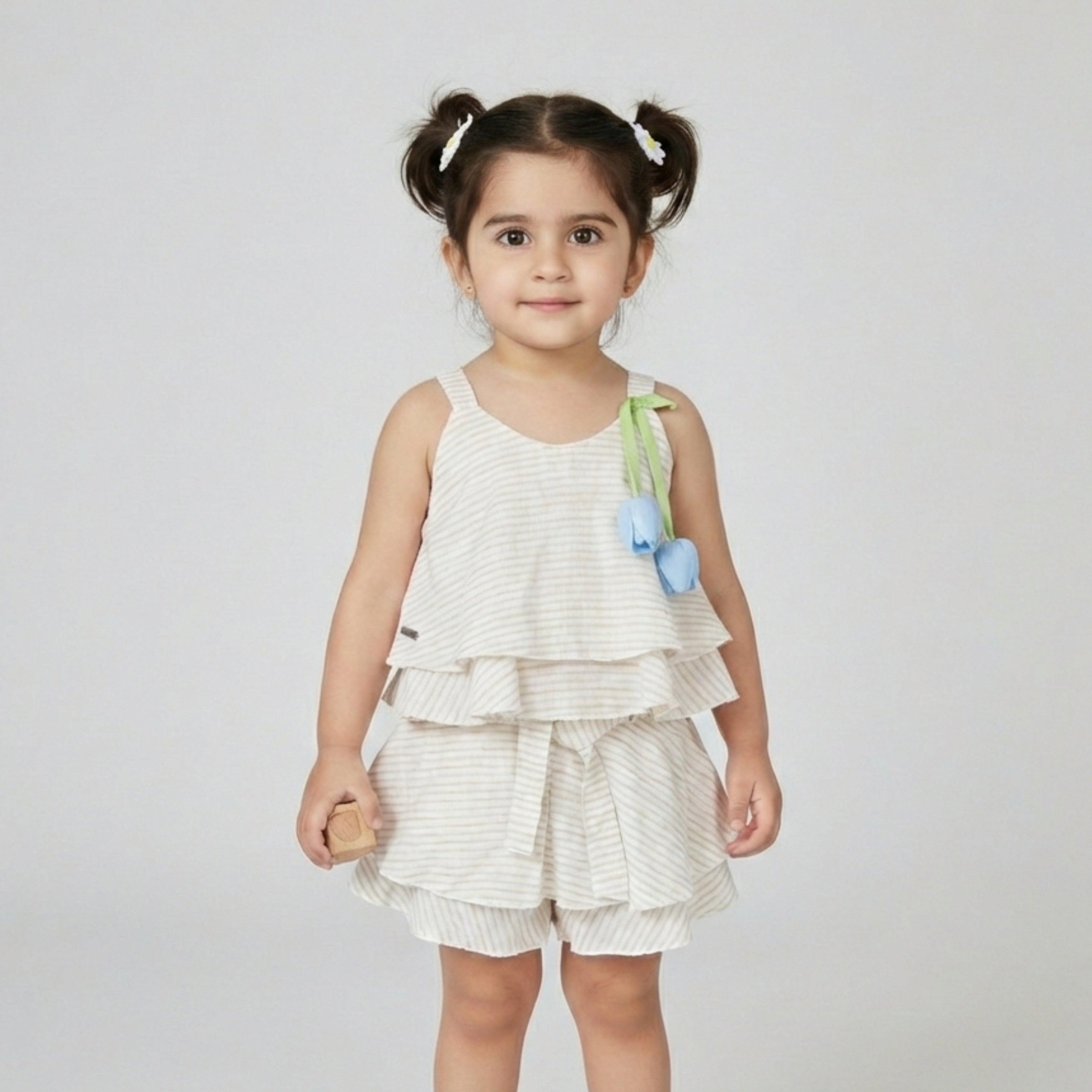 Flowy Beige Skort Set