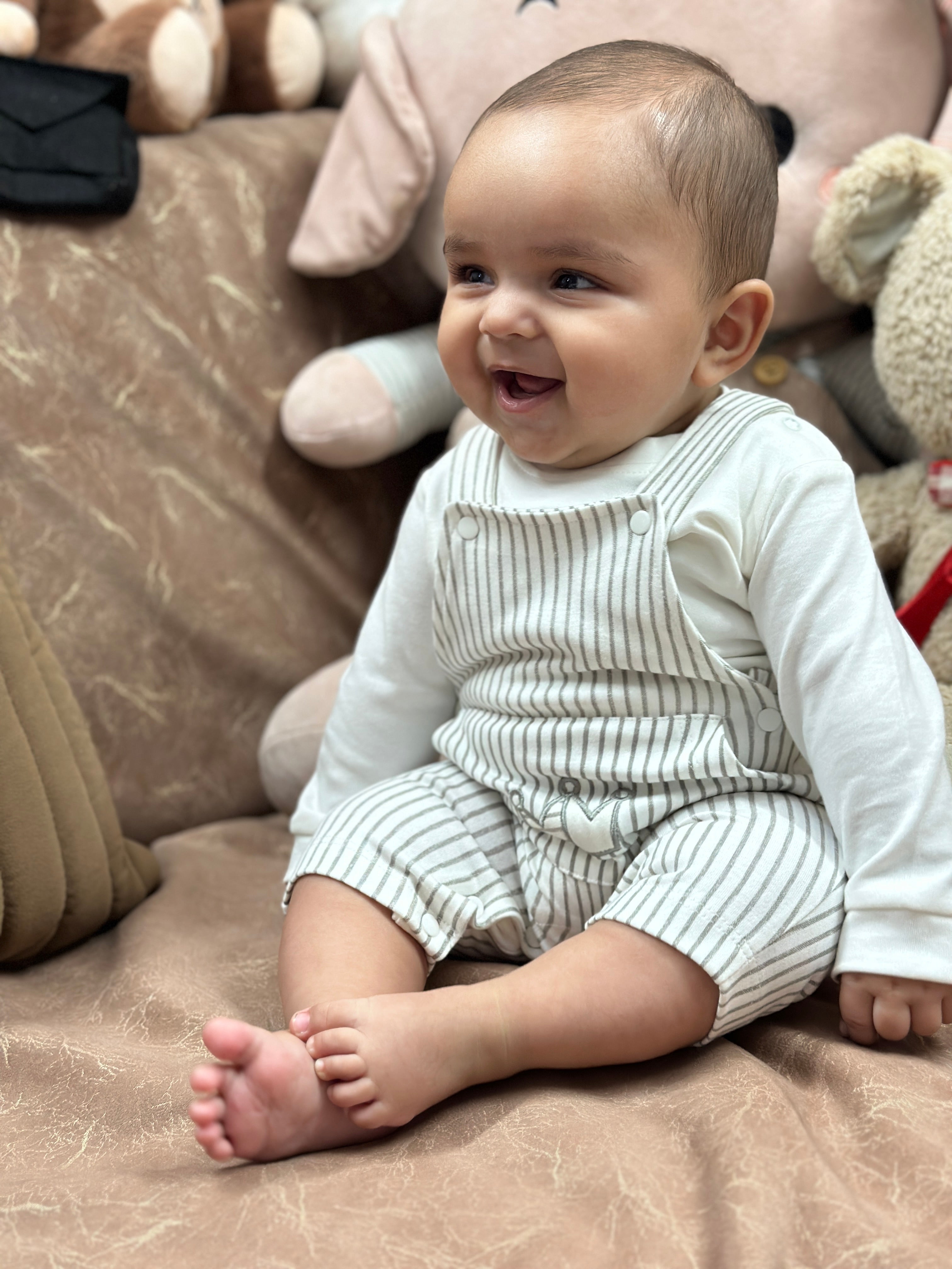 Grey Crown Romper