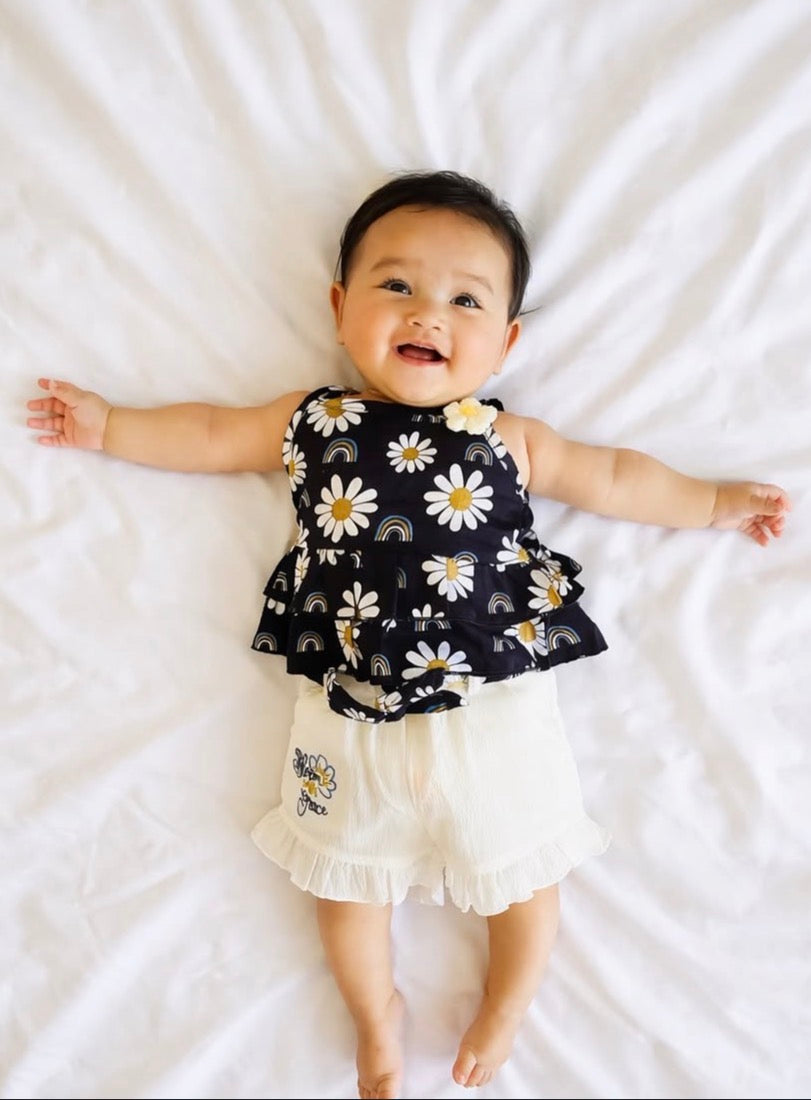 Dark Blue Floral Set