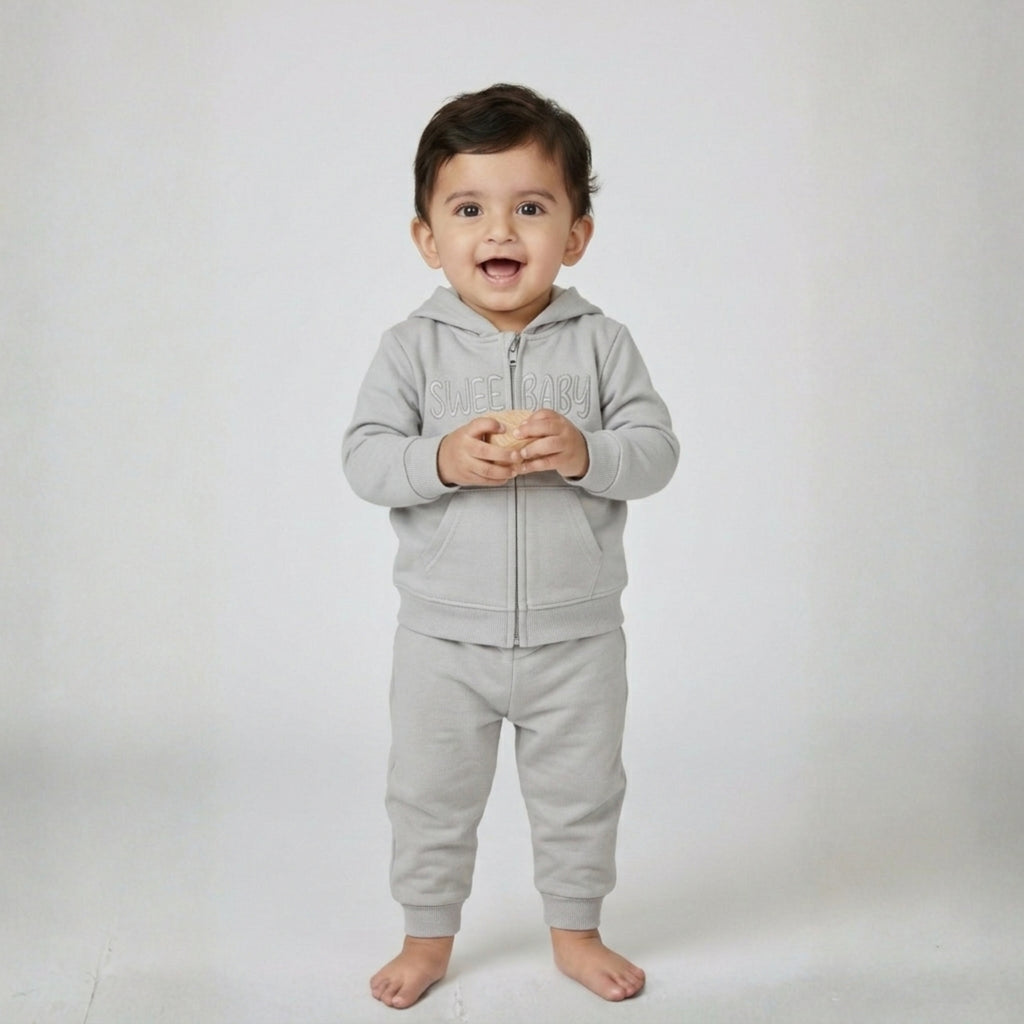 Grey Hoodie Coord Set