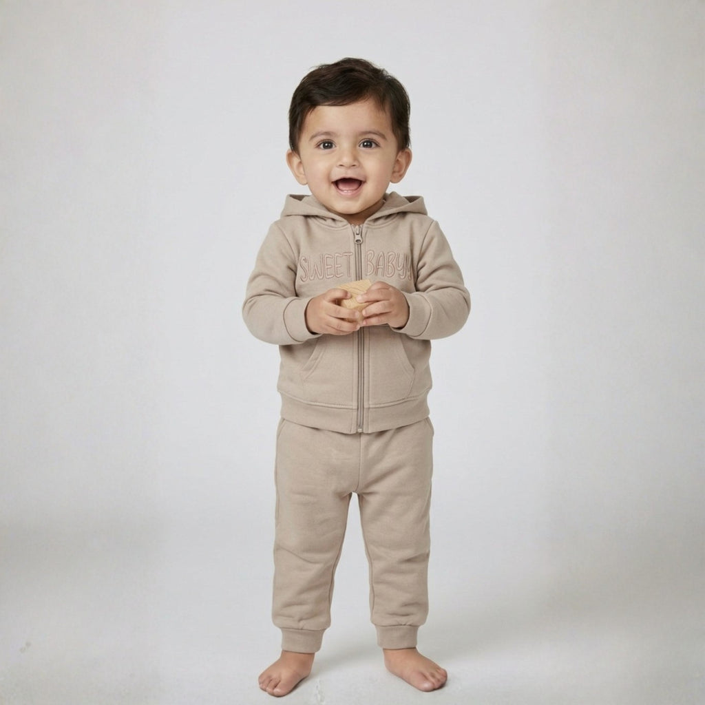 Brown Hoodie Coord Set